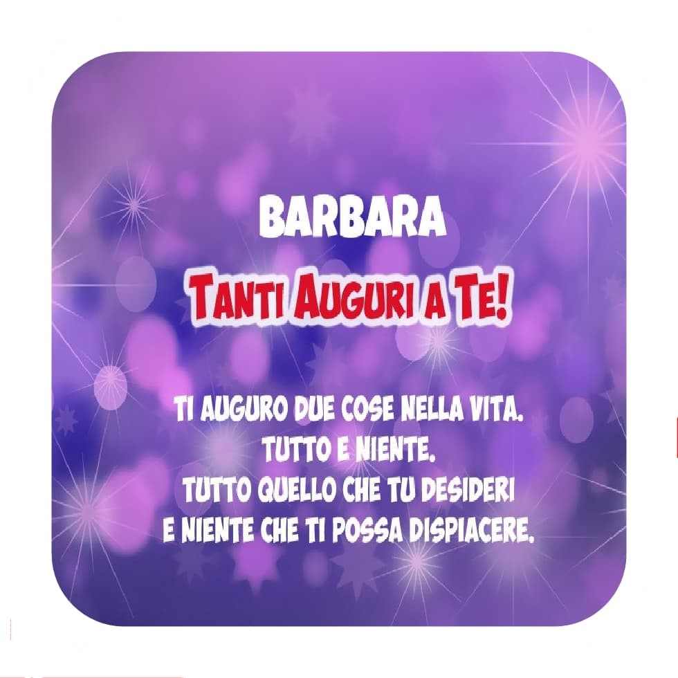 immagini cartoline buon compleanno auguri happy birthday Barbara