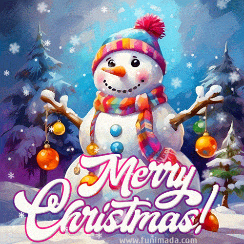 merry christmas gif pupazzo di neve