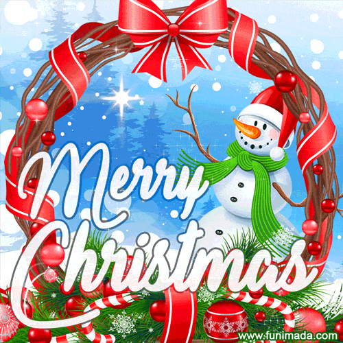 merry christmas gif pupazzo di neve
