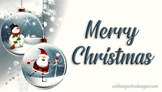 merry christmas gif babbo natale pupazzo di neve
