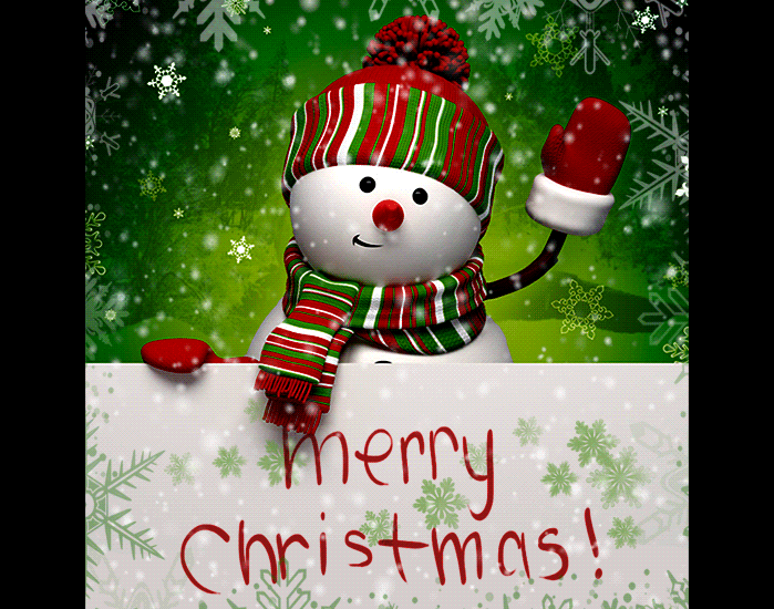 merry christmas gif pupazzo di neve