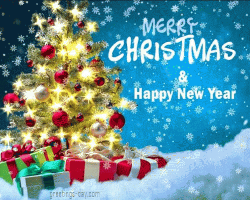 gif merry christmas albero
