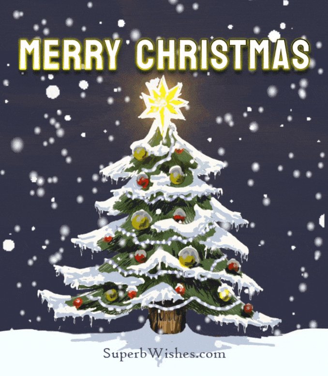 gif merry christmas albero