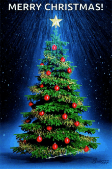 gif merry christmas albero