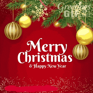 gif merry christmas albero palline