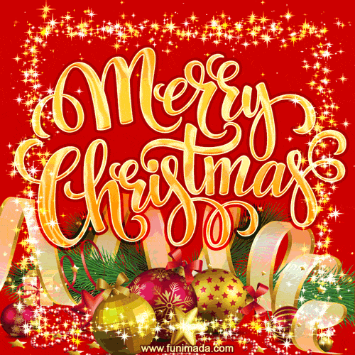 gif merry christmas palline di natale