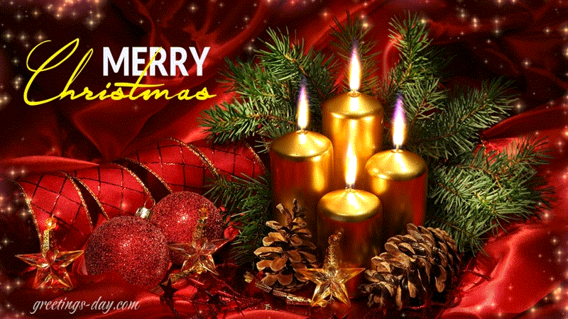 gif merry christmas candele