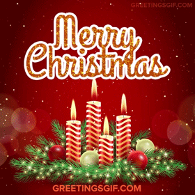gif merry christmas candele