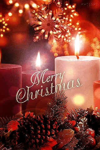 gif merry christmas candele