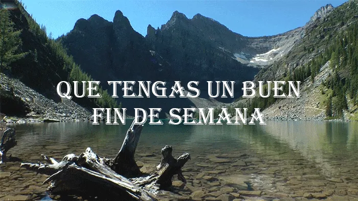 gif buen fin de semana en montaña