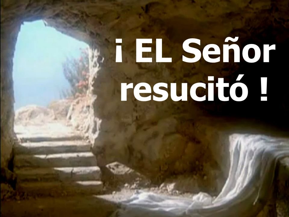 tarjeta felices pascuas de resurreción la tumba está vacia el señor resucitó