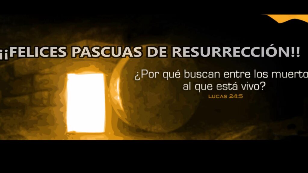 tarjeta felices pascuas de resurreción la tumba está vacia