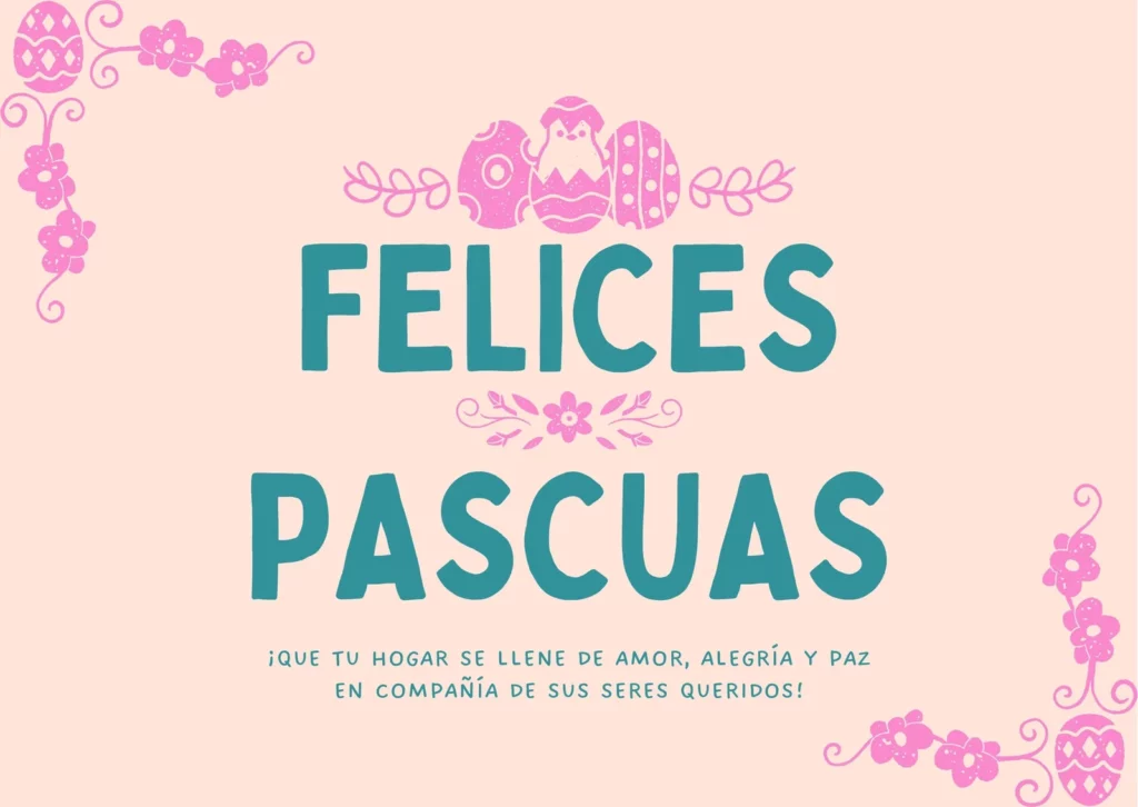 tarjeta felices pascuas