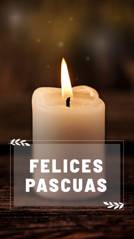 felices pascuas vela encendida