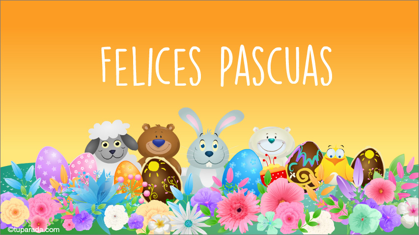 felices pascuas huevos