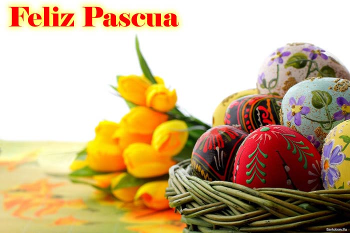 felices pascuas con huevos