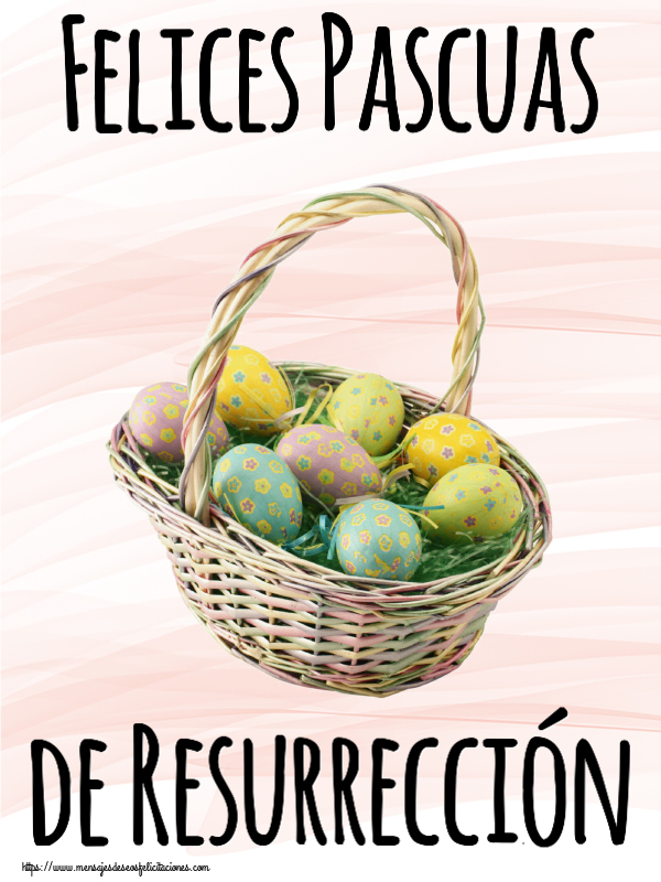 felices pascuas de resurrección con huevos