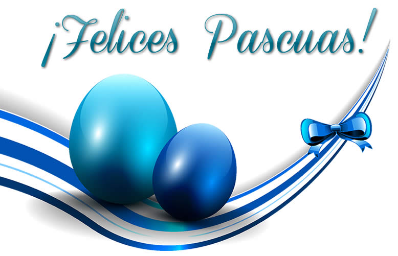 felices pascuas con huevos