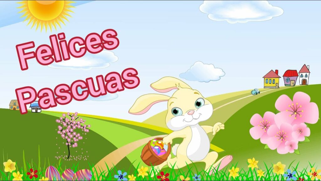 huevos conejo tarjeta felices pascuas