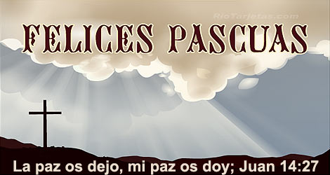 felices pascuas tarjeta cristiana catolica versiculo