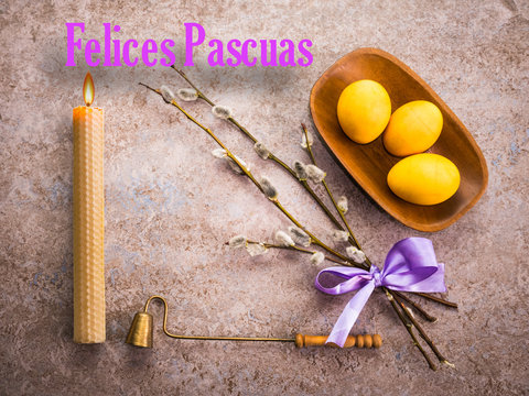 tarjeta huevos felices pascuas