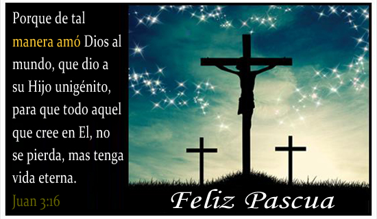 felices pascuas tarjeta cristiana catolica versiculo