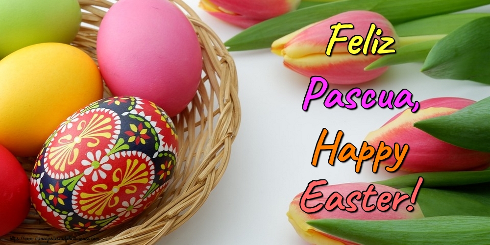 tarjeta feliz pascua happy easter huevos